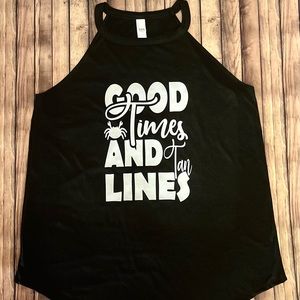 Black Good Times and Tan Lines Tank Top